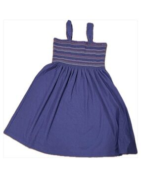 Madewell Purple Smocked Strap Sundress